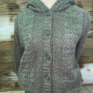 Glamsia knitted hooded sweater lined hood
